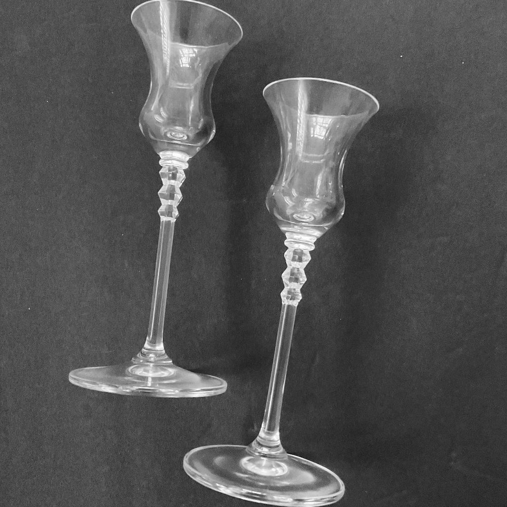 VINTAGE MIKASA "Sonata" Crystal Candlesticks EUC